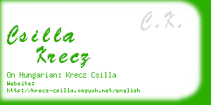 csilla krecz business card